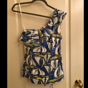 Lily Pulitzer one shoulder tank top